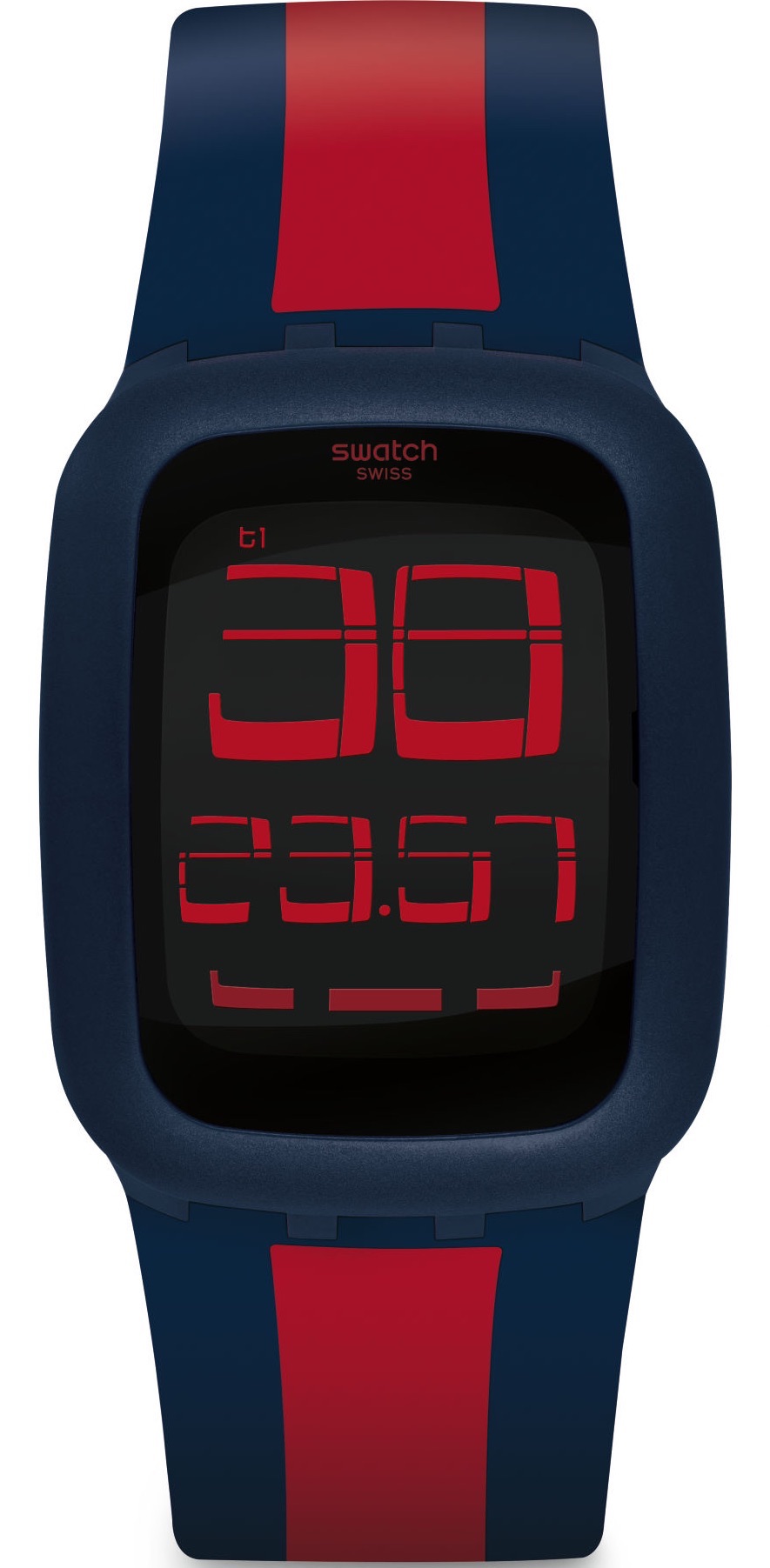 Swatch SURN101D Touch Dark Blue Dijital Kol Saati Gunduz Saat